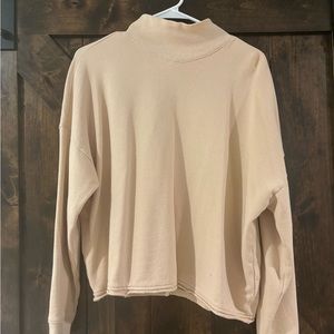 Madewell Pale Pink Mock Turtleneck Sweatshirt
